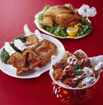 クリスマスチキン クリスマスチキン ローストチキン,クリスマスチキン,チキンの写真素材