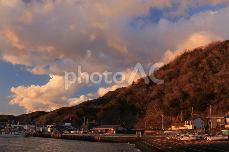 西伊豆町仁科港の素晴らしい光景 素晴らしい光景,雪雲,仁科港の写真素材