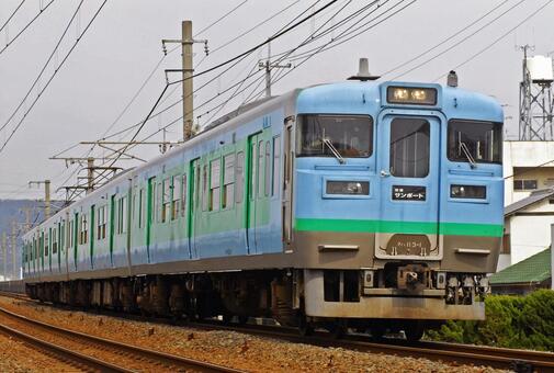 １１３系　電車 鉄道,電車,線路の写真素材