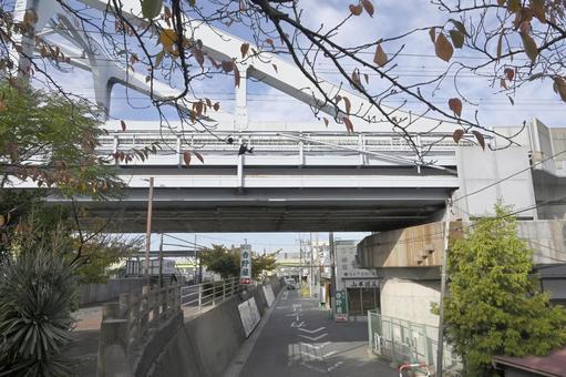 脇道 脇道,浦安,町並の写真素材