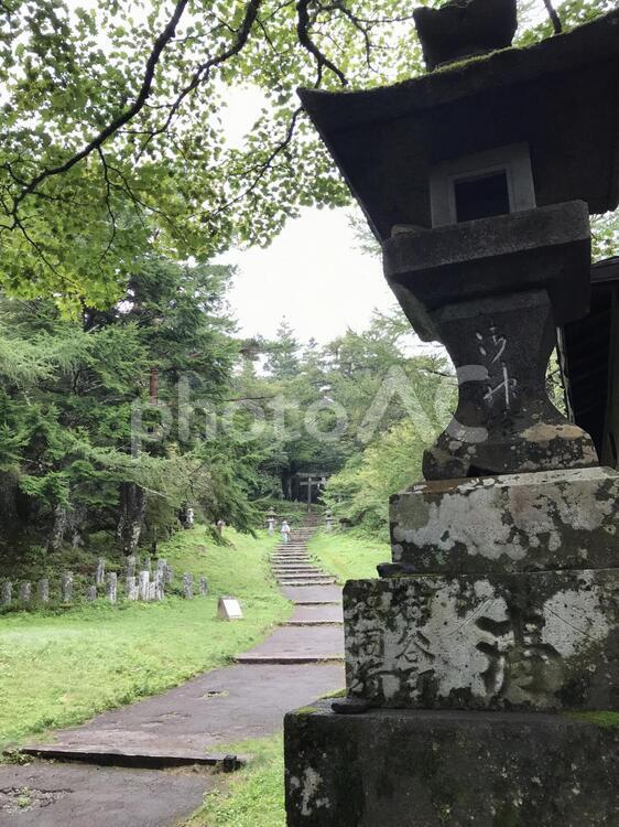 富士登山吉田口『馬返し』 富士山,馬返し,富士吉田の写真素材