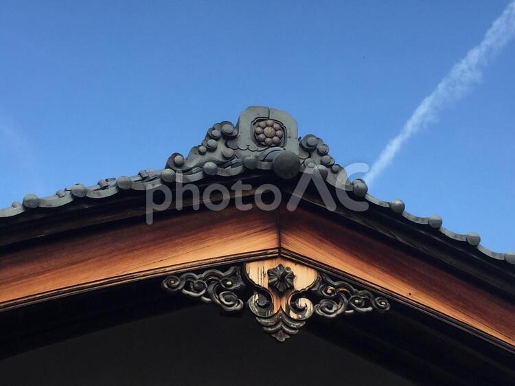 日本家屋　屋根 古民家,和風,屋根の写真素材