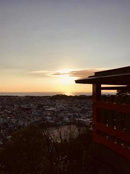 神倉神社 頂上からの眺め 夜景 神倉神社 頂上からの眺め 夜景の写真