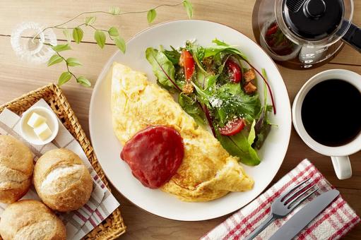 朝食イメージ オムレツ 朝食イメージ オムレツ 朝ごはん,オムレツ,朝食の写真素材