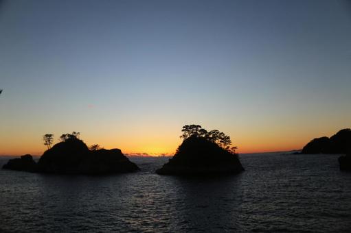 ทิวทัศน์ยามเย็นของ Dogashima, dogashima, พระอาทิตย์ตกดิน, ปิดดวงอาทิตย์, JPG