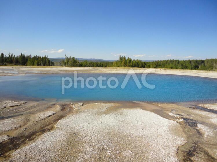 イエローストーン国立公園の温泉3 アイダホ州,アメリカ,イエローストーン国立公園の写真素材