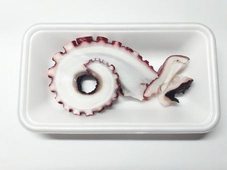 食品トレーに入った蒸しボイルだこ 食品トレーに入った蒸しボイルだこ タコ,たこ,蛸の写真素材