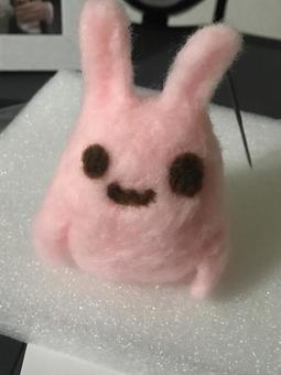 羊毛フェルトのうさぎ 羊毛フェルトのうさぎの写真