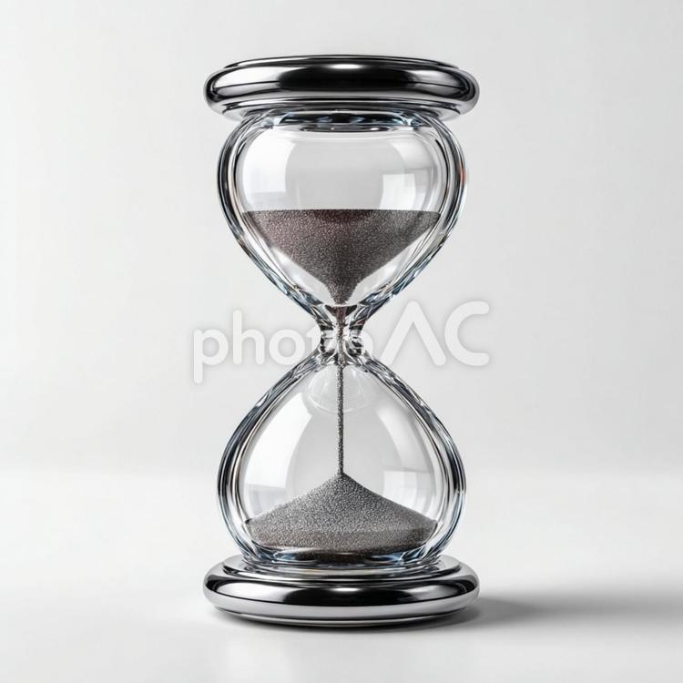 時の流れを象徴する砂時計 砂時計,時間,時の写真素材
