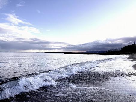 波打ち際 波打ち際 海,海辺,海鳴りの写真素材