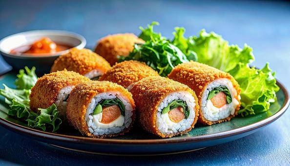 揚げ物 シソ巻き 揚げ物 シソ巻きの写真