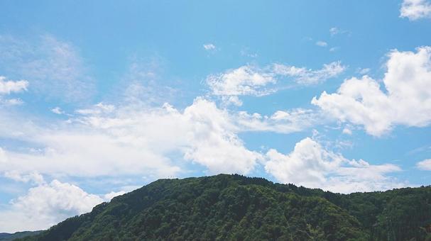 山と青空 山と青空の写真