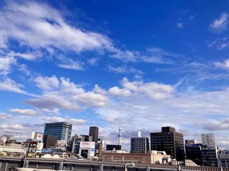 秋空 秋空,秋,オータムの写真素材
