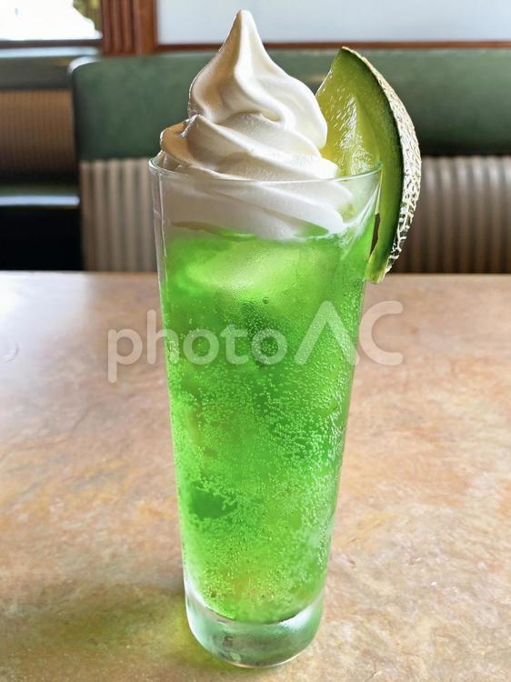 クリ－ムメロンソーダ　6 クリ－ムメロンソーダ,メロンソーダ,メロンの写真素材