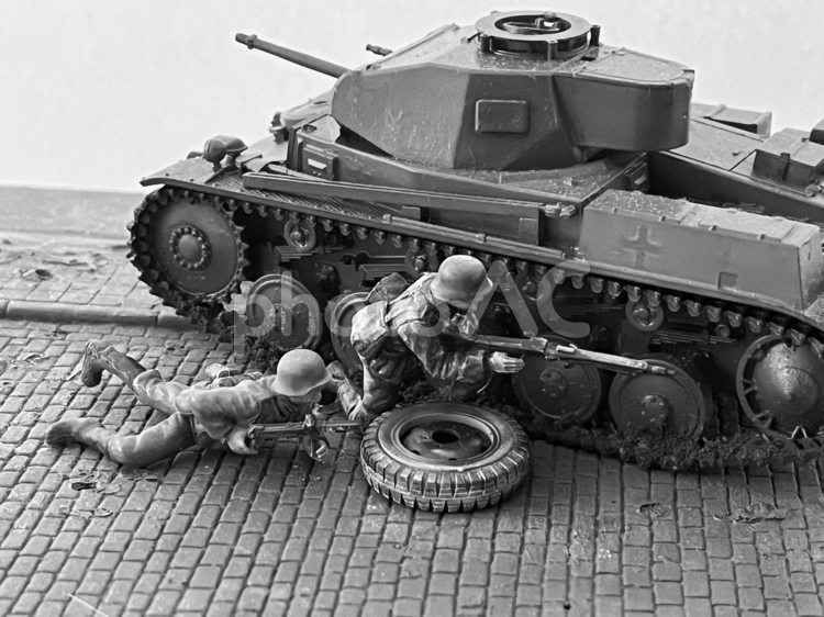 おもちゃの戦車 プラモデル,おもちゃ,模型の写真素材