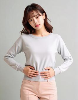 体調不良の女性 体調不良の女性の写真