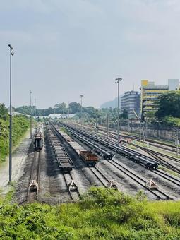 Photo, line, rail, electric train, 