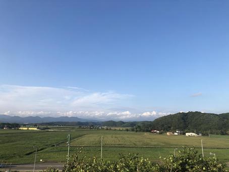 空と緑地 空と緑地 風景,自然,空の写真素材