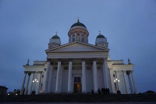 フィンランドの街並み フィンランド,ヘンルシンキ,クリスマスの写真素材