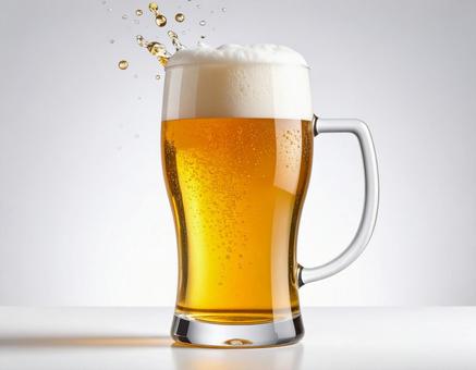 ビール(白背景) ビール(白背景)の写真