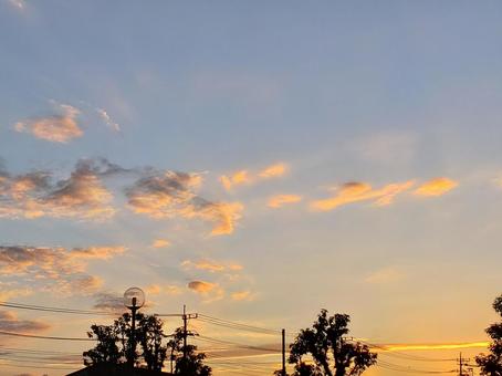 日暮れの空 日暮れの空の写真