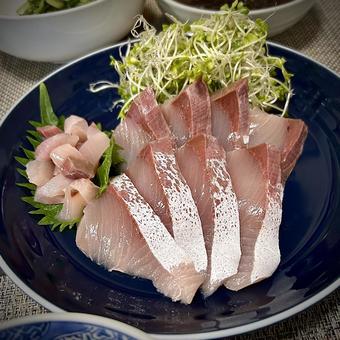 Photo, yellowtail, sashimi, sprout, 