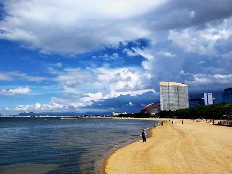 海と空 海と空 福岡,百道浜,海の写真素材