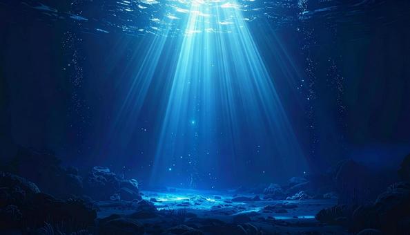 神秘的な海中の光のカーテン 神秘的な海中の光のカーテンの写真