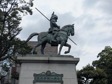山内一豊像 山内一豊,土佐藩,高知の写真素材