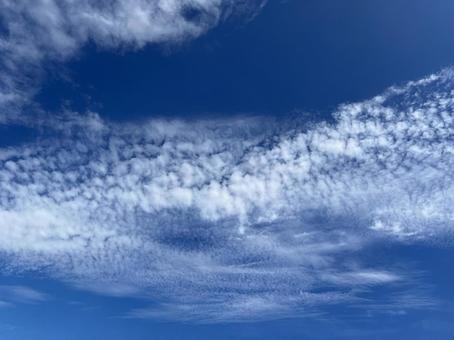 青空に浮かぶうすら雲 青空に浮かぶうすら雲 空,自然,そらの写真素材