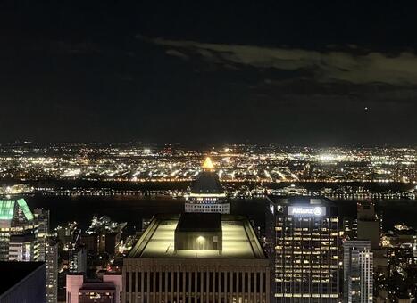 ニューヨークの夜景 ニューヨーク,夜景,ビルの写真素材