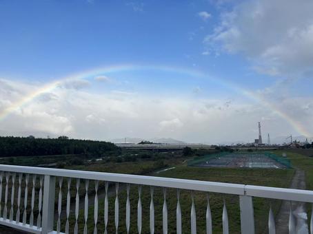 虹の橋 虹,にじ,レインボーの写真素材