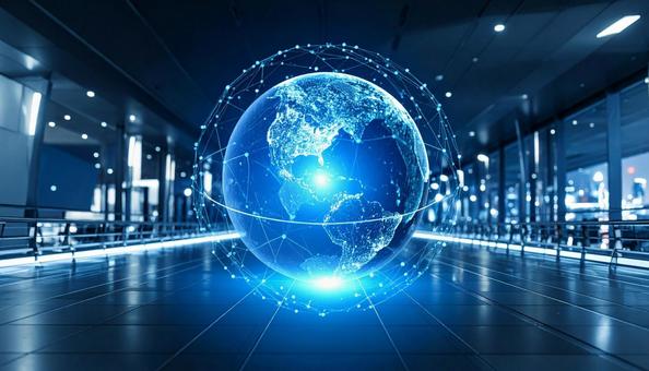 ビジネス　未来、デジタル、サイバー空間の写真