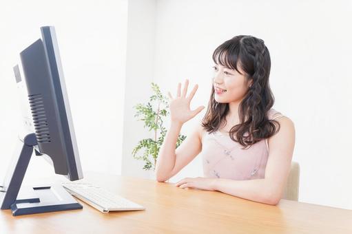 ライフスタイル ライフスタイル チャット,ライブ,社会人の写真素材