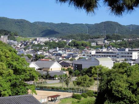福山城周辺の風景 福山城周辺の風景 福山城,広島県,fukuyamaの写真素材