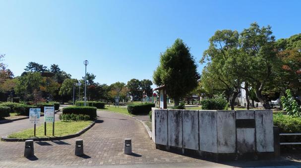 神戸城　城跡にある神戸公園 神戸城,織田信孝,神戸氏の写真素材