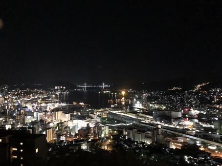 長崎の夜景 長崎の夜景 日本の風景,長崎,夜景の写真素材