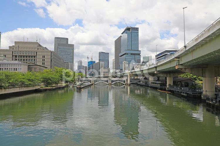 大阪　堂島川と中之島の街並み 大阪,中之島,堂島川の写真素材