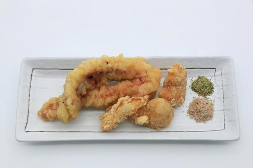 いか下足天ぷら&鶏唐揚げ いか下足天ぷら&鶏唐揚げ いか下足,天ぷら,いか下足天ぷらの写真素材
