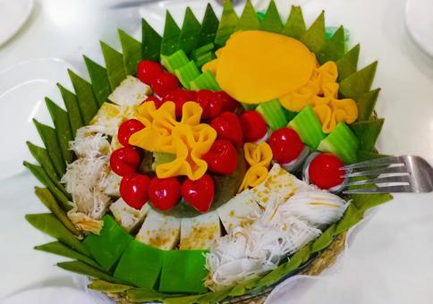 カンボジアの伝統的な生菓子盛り合わせ カンボジアの伝統的な生菓子盛り合わせ 生菓子,デザート,スイーツの写真素材