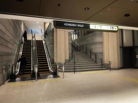 麻布台地下鉄 景色,麻布台,地下鉄の写真素材