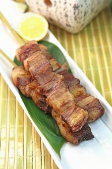 牛串 牛串 牛串,牛ステーキ串,串焼きの写真素材