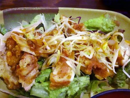 油淋鶏 ユーリンチー,香味ダレ,サクサクの写真素材