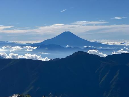 赤石岳へ登山16 富士山 赤石岳へ登山16 富士山の写真