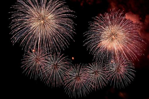 花火 花火 花火,はなび,夏の写真素材
