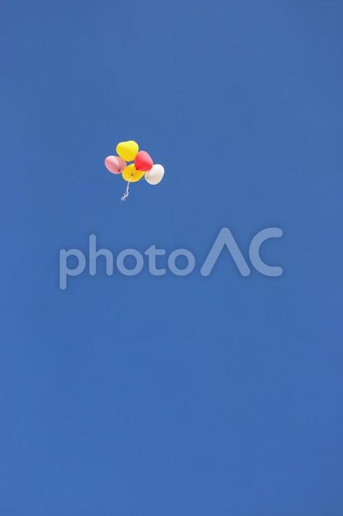 青空と風船 空,青空,風船の写真素材