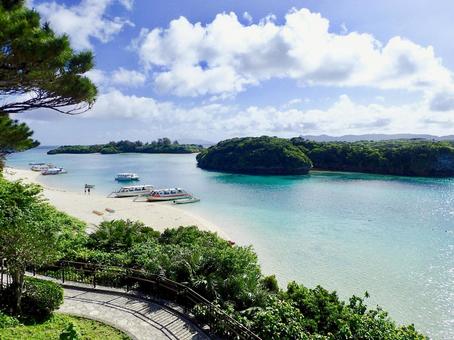 石垣島川平湾 海,石垣島,沖縄の写真素材