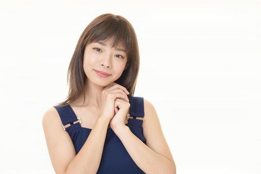 健康的な笑顔の女性 健康的な笑顔の女性の写真