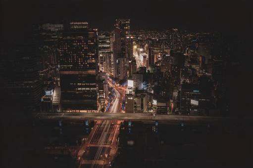 淀屋橋夜景 淀屋橋夜景 淀屋橋,うめきた,かっこいいいの写真素材