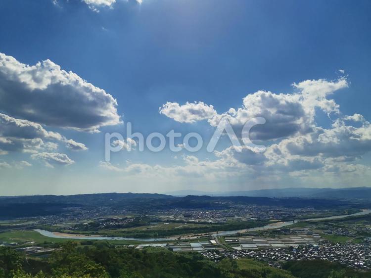 展望台から見た街並み 自然,空,晴れの写真素材